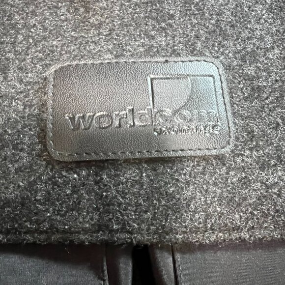 WorldCom Exchange Messenger Bag Laptop Bag Wool Satchel Bag Black 16’/ 12’ - Picture 3 of 15